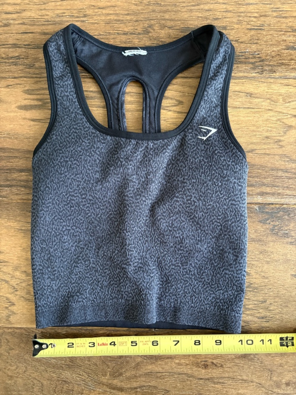 Gymshark Dark Gray Seamless Racerback Crop Tank